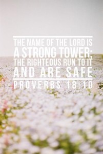 the name of the lord is a strong tower