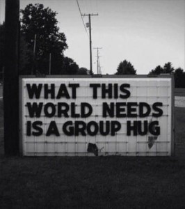 a group hug