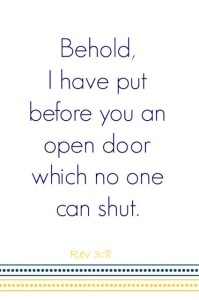 behold i have put before you and open door