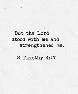 but the lord stood by me